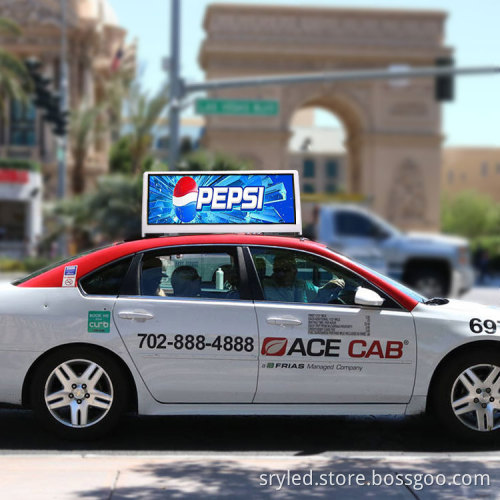 Waterproof Double Sided P5 Taxi Roof LED Display for Programmable Advertising